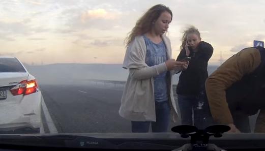 ДТП с огоньком: видео